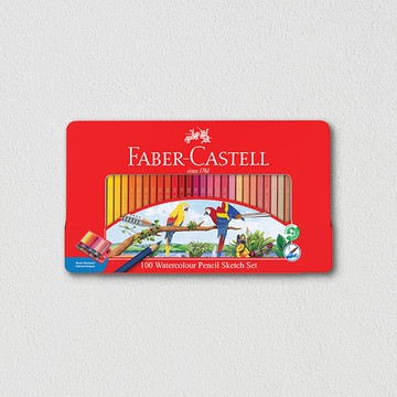 【Faber Castell】紅色系 265周年100色水性色鉛筆/鐵盒(原廠正貨
