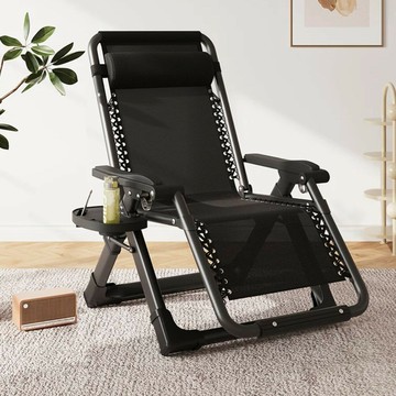 躺椅折疊椅子午休床椅午睡椅子辦公室懶人靠背椅陪護家用沙灘靠椅 鑫弘-數碼配件
