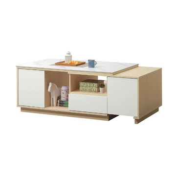 ASSARI-挪威4尺岩板伸縮大茶几(寬122~196x深61x高52cm)