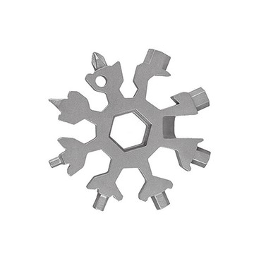 雪花扳手鑰匙圈 多功能五金螺絲起子 六角八角隨身工具 18合1工具組 贈品禮品