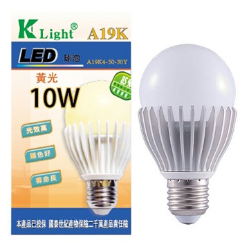 LED燈泡 黃光 10W 光然K-light 螺旋燈泡 全鑄鋁大廣角LED燈泡10W  LED燈泡 全鑄鋁燈泡 散熱佳 保固一年