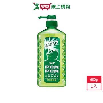 澎澎MAN洗髮沐浴露-控油酷涼650g【愛買】