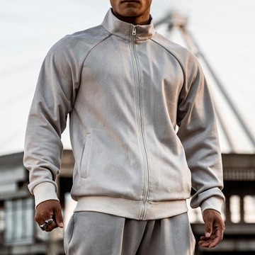 肌肉信仰運動休閑外套男士秋冬保暖簡約型男健身衣服美式長袖上衣