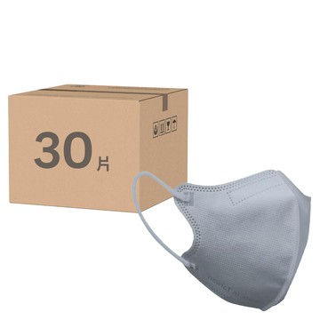 JUN 郡昱 兒童立體醫療口罩  夏雪草灰  30片  1盒