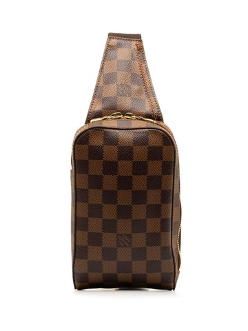 Louis Vuitton Pre-Owned - 2003 Damier Ebene Geronimos crossbody bag - women - Canvas - One Size - Brown