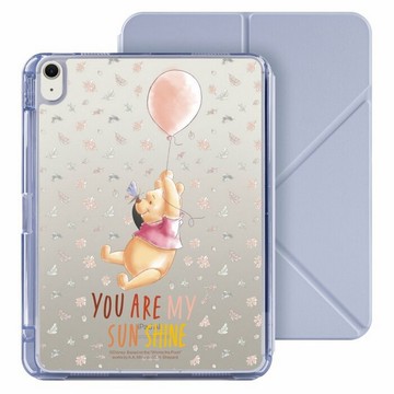 迪士尼小熊維尼 iPad Air 11/pro13可拆式防摔透明筆槽摺套ipad