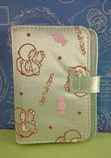 【震撼精品百貨】Little Twin Stars KiKi&LaLa 雙子星小天使 卡片夾 藍色 震撼日式精品百貨