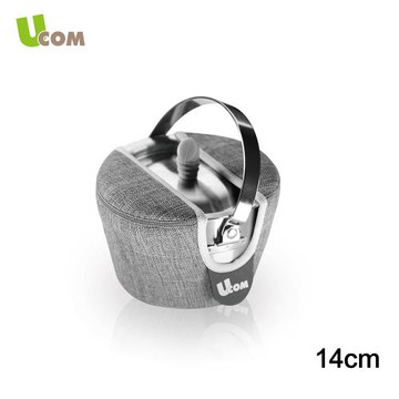 【瑞康屋UCOM】防溢提鍋304不銹鋼(雅痞灰)1L/14cm附提袋