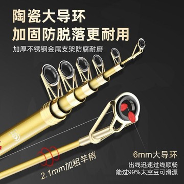 名倫狼王海竿套裝超硬遠投杆竿拋竿海杆釣魚竿套裝海釣竿漁具組合