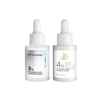 【心機首購限定】保濕水乳組(2%玻尿酸精華+4%神經醯胺精華乳)