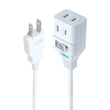 BC 博銓科技 1切2座延長線  KTC-2112  1.8m  1個  白色