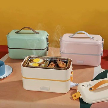 新品上市 不銹鋼加熱保溫電熱飯盒可插電自熱蒸煮便當盒上班族便攜帶飯神器 幸福驛站