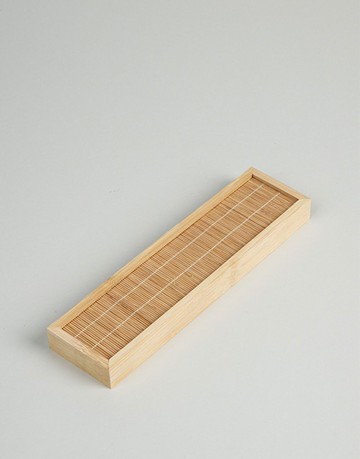 手工竹制长型摆设托盘