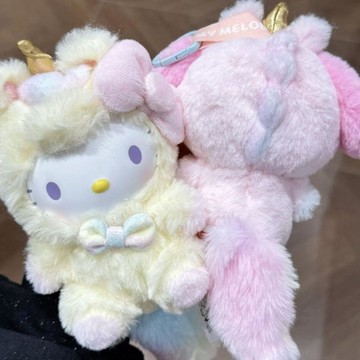 ⭐限時下殺🔥夢幻獨角獸少女心搪膠毛絨公仔 可愛玩偶掛飾 包包吊飾 鑰匙圈 女生禮物 生日禮物 送朋友閨蜜