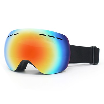 滑雪鏡-S/M(附盒)『砂黑框/真紅片』HX-021 戶外 休閒 旅遊 滑雪 冬季 滑雪鏡