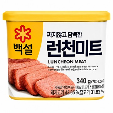 CJ BEKSUL 白雪 午餐肉  1個  340g