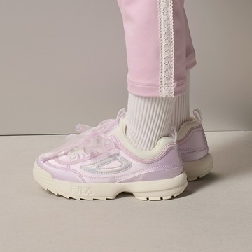 FILA KIDS Disruptor II 中童鋸齒老爹鞋/復古運動鞋-緞帶紫 2-C646Z-500