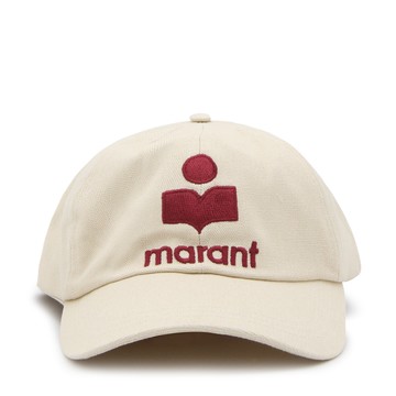 Isabel Marant - Beige And Red Cotton Baseball Cap