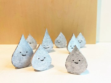 努力中的汗水 陶土胸針