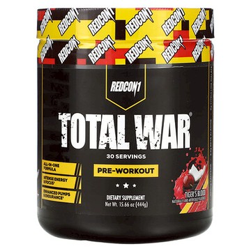 Redcon1, Total War，鍛鍊前，Tiger's Blood 櫻桃和椰子，15.66 盎司（444 克）