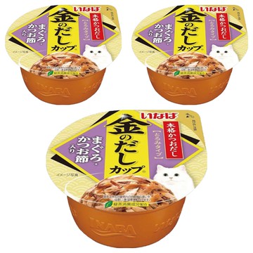 INABA 金湯杯 70g 綠茶消臭成分  IMC-136 鮪魚 + 柴魚片  3個