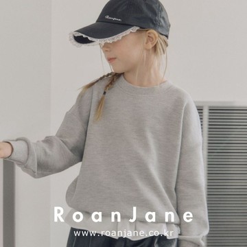 韓國專櫃 RoanJane 淺灰華夫格背後標語大學T