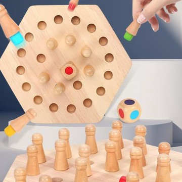 木丸子顏色認知記憶棋兒童早教益智玩具記憶力觀察力專注力訓練棋