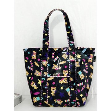 原單棉布過膠手提學生防水托特包