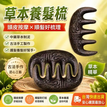 ⚡臺灣倉出⚡優選⭐【源頭可代發】中藥護髮梳白髮脫髮生髮梳經絡按摩梳手工製作非遺