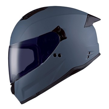 LALUNA 安全帽 IF-Z 素色 消光藍 通風 內藏墨鏡 耳機槽 眼鏡溝槽 磁吸扣設計 全可拆 安全帽 全罩