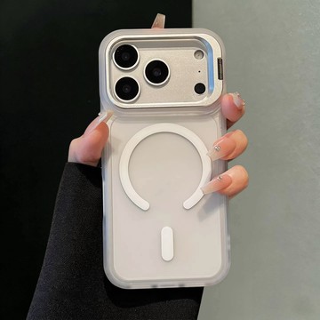 合金鏡頭支架殼 手機殼 磁吸殼 保護殼 適用於 iPhone 17 16 15 14 13 12 11 Pro max