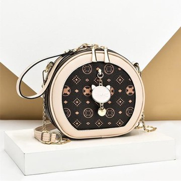 包包女2025新款時尚斜挎包女秋百搭ins學生鏈條小包包卡通小圓包