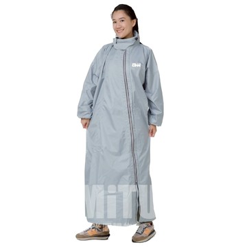 BNN X JUMP W雙拉鍊 防滲漏風雨衣 紐約灰 內斜+外斜設計 快速穿脫  騎士雨衣 一件式雨衣