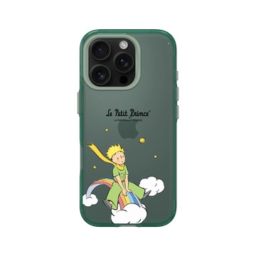 iPhone 16 Pro Clear 憂墨綠 - Le Petit Prince 小王子 - 騎乘在彩虹與雲端之上