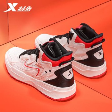 特步男鞋板鞋韓版潮空軍一號新款2025鞋子男款夏季休閑高幫運動鞋