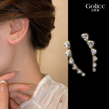 【Gulicc】古莉可 耳環 金色愛心耳飾