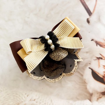 裙襬蝴蝶結髮夾/ 蕾絲彈簧夾 髮梳 髮叉 邊夾 壓夾 馬尾夾 瀏海夾