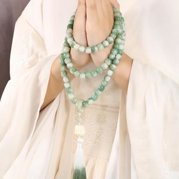 天然白玉菩提根手串108顆念珠女繞指柔菩提子盤玩手鏈男佛珠文玩