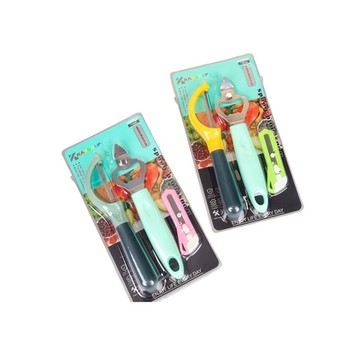 【現貨】刨刀 開瓶器 小刀 刨刀+開瓶器3件套 削皮刀 美工刀 削皮 削皮器 刮皮器 開罐頭 廚房用具 興雲網購旗艦店