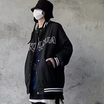棒球領外套 港風男外套 薄外套情侶外套棒球外套雙層有裡布 翻領外套  教練夾克 立領外套(BCLW037)【FIZZE】
