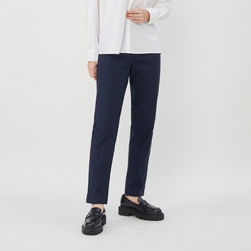 GIORDANO 女裝彈力錐形冰冰褲 - 19 夜藍色