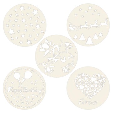 GP&me Dolce 蛋糕裝飾片5件組 23cm  1組  米白色