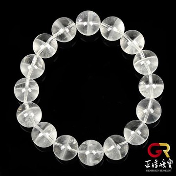 【正佳珠寶】白幽靈 異象聚寶盆幽靈 12mm 白幽靈手珠｜日本彈力繩