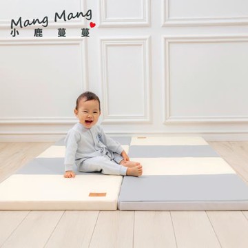 【Mang Mang 小鹿蔓蔓】兒童4cm抗菌摺疊防護地墊/床邊墊-四折連接款(兩色可選)