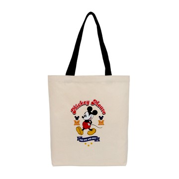 【Disney】米奇-休閒米奇-帆布肩背包-米 PTD22-C6-54BG