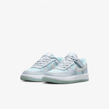 Nike 童鞋 Force 1 Low EasyOn PS 中童 藍 銀 魔鬼氈 休閒鞋 方便穿脫 HQ3251-043