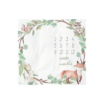 itzy ritzy 成長月齡紀念毯，含純棉紀念毯+2個標記牌  森林物語