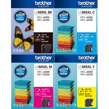 BROTHER LC669XL-BK+LC665XL-C/M/Y 原廠高容量墨水匣組合 1黑3彩 公司貨 現貨