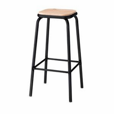 ds-1937557 カウンターチェア ハイチェア 幅39cm ブラック 木製 アッシュ スチール リビング ダイニング 店舗 飲食店 インテリア家具 (ds