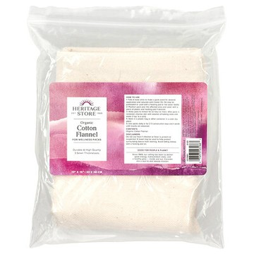Heritage Store, 有機棉法蘭絨，1 件法蘭絨，13 英寸 x 15 英寸（33 x 38 釐米）